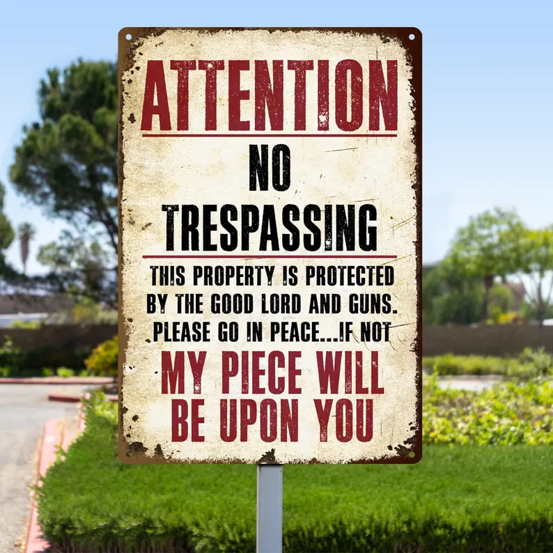 Comedic No Trespassing Image